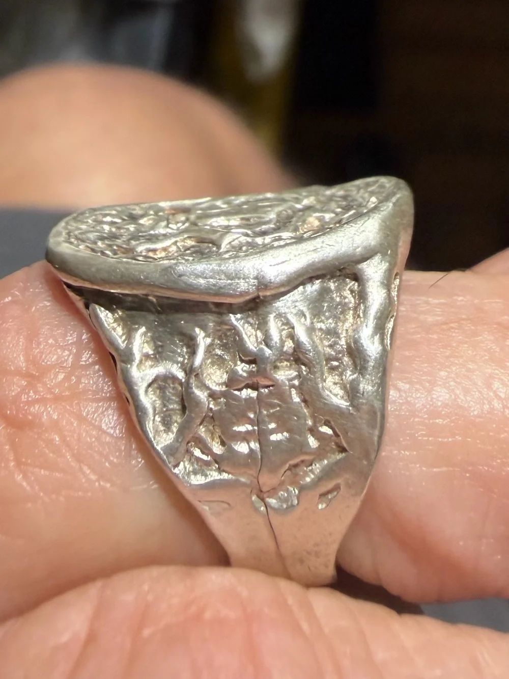 Vintage ATOCHA 925 Sterling Silver Sunken Treasure Shipwreck Coin Ring 9.5